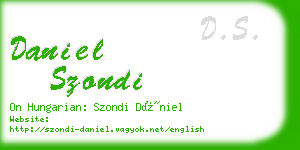 daniel szondi business card